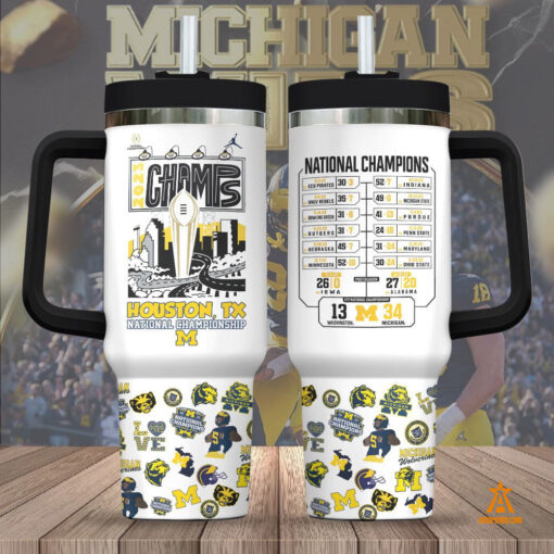 National Championship 2024 Michigan Wolverines Tumbler 40oz