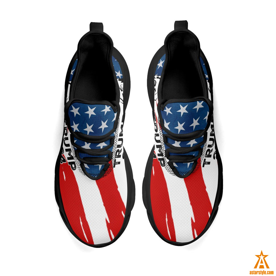 US Flag Donald Trump 2024 Max Soul Shoes - Astarstyle