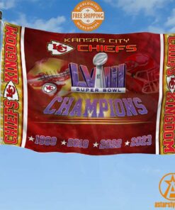 Super Bowl LVIII Champions Kansas City Chiefs Flag