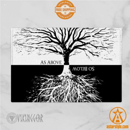 As Above So Below Yggdrasil Viking Doormat