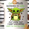 baby yoda coffee spelled backwards is eeffoc mug 1