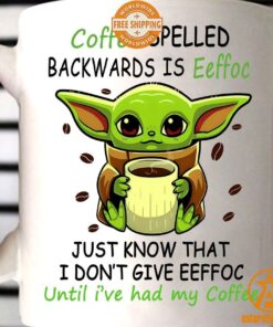 Baby Yoda Coffee Spelled Backwards Is Eeffoc Mug