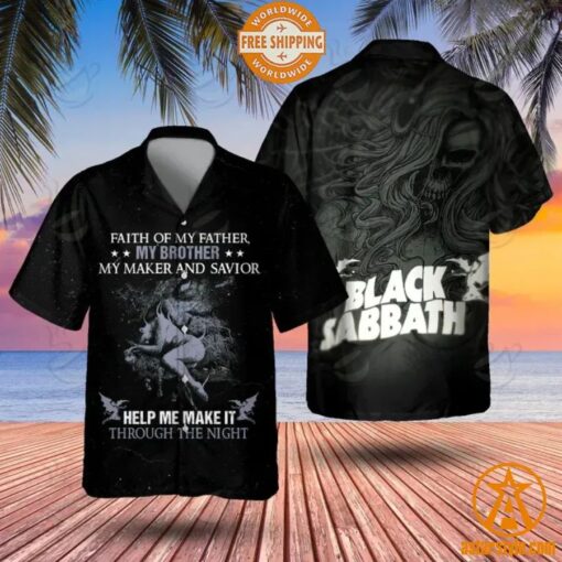 Black Sabbath Faith Of My Father My Brother My Maker and Savior Hawaiian Shirt