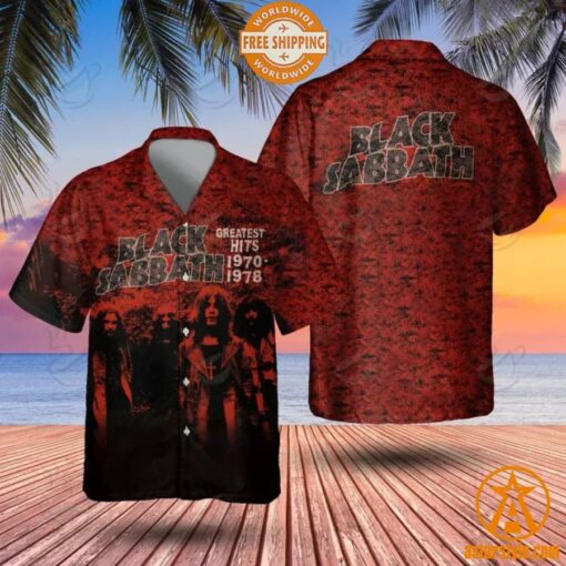 Black Sabbath Greatest Hits 1970 1978 Hawaiian Shirt