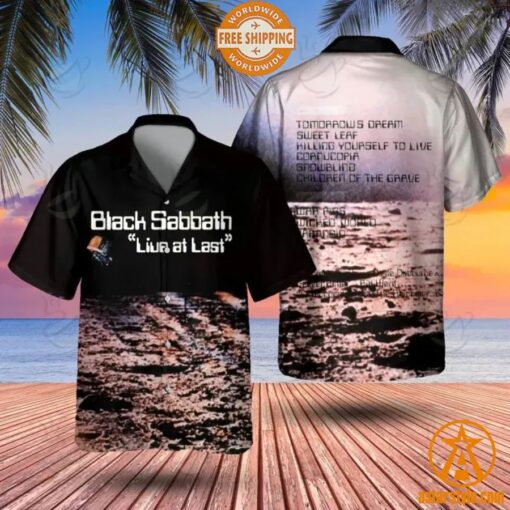 Black Sabbath Live At Last Album Hawaiian Shirt