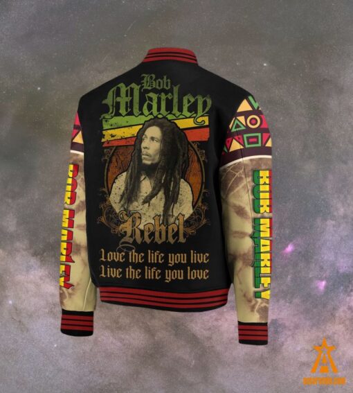 Bob Marley I Wanna Love Baseball Jacket