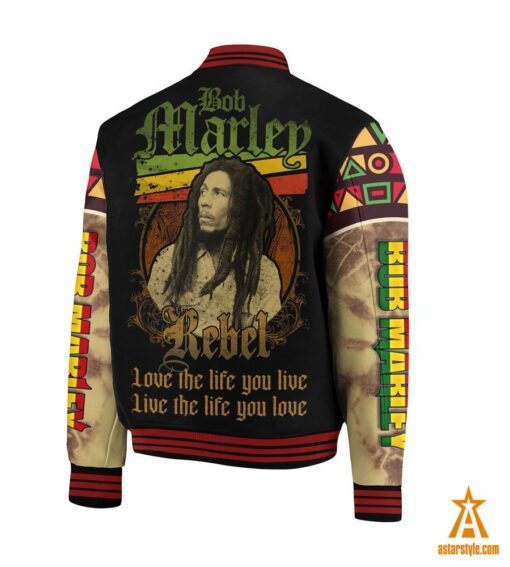 Bob Marley I Wanna Love Baseball Jacket