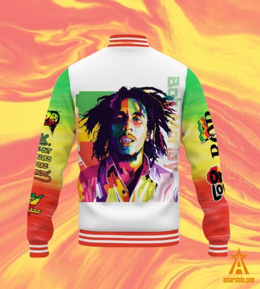 Bob Marley Love The Life You Live CUSTOM Baseball Jacket