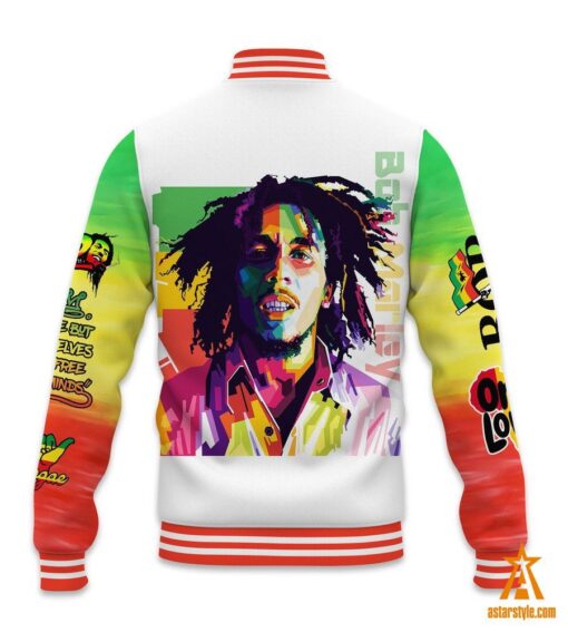 Bob Marley Love The Life You Live CUSTOM Baseball Jacket