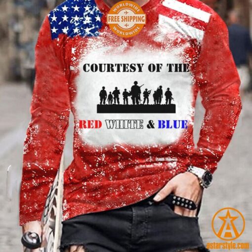 Courtesy Of The Red White And Blue US Flag Sweatshirt