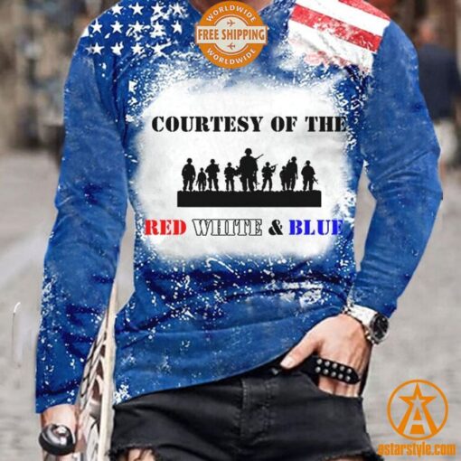 Courtesy Of The Red White And Blue US Flag Sweatshirt