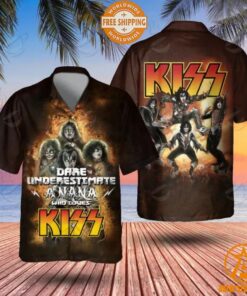 Dare Underestimate A Nana Who Loves Kiss Band Hawaiian Shirt