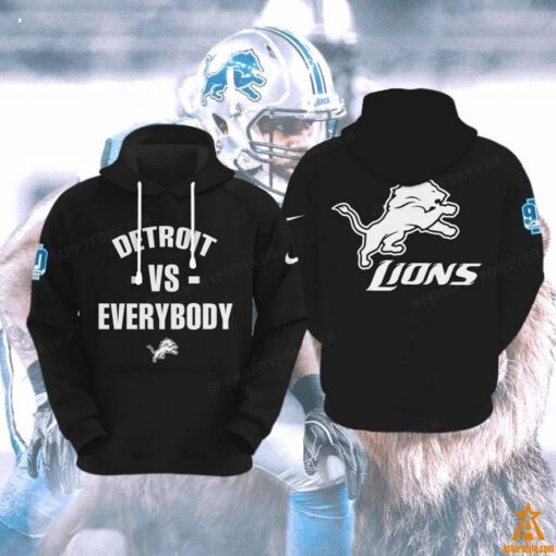 Detroit Lions Vs Everybody 90 Seasons Hoodie