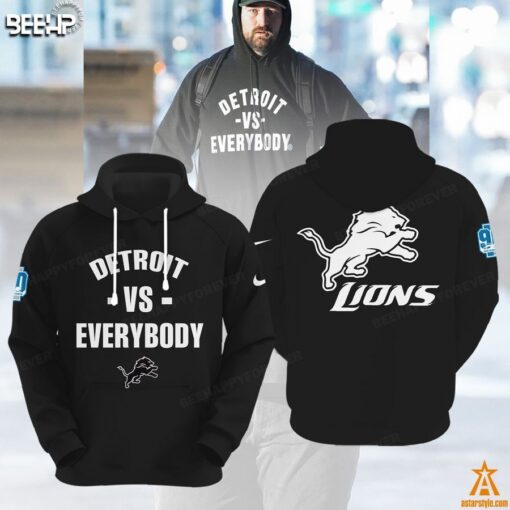 Detroit Lions Vs Everybody 90 Seasons Hoodie