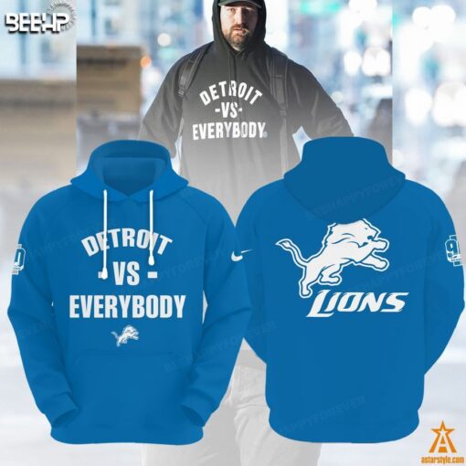 Detroit Lions Vs Everybody 90 Seasons Hoodie