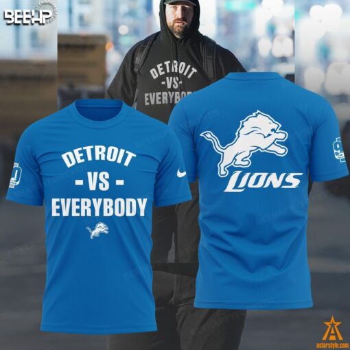 Detroit Lions Vs Everybody 90 Seasons Hoodie