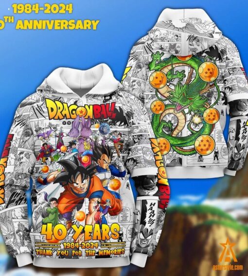 Dragon Ball 40 Years Thank You For The Memories Hoodie