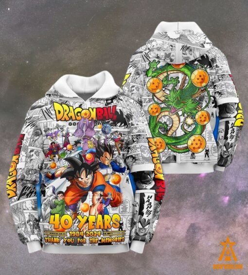 Dragon Ball 40 Years Thank You For The Memories Hoodie