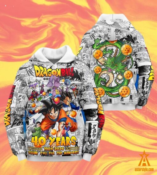 Dragon Ball 40 Years Thank You For The Memories Hoodie