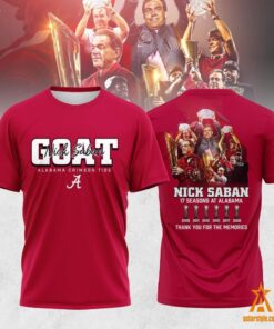 GOAT Nick Saban Coach 17 seasons at Alabama Crimson Tide Shirt