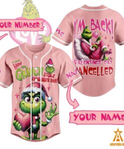 How The Grinch Stole Valentine’s Day CUSTOM Baseball Jersey