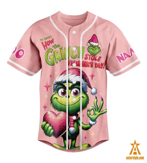 How The Grinch Stole Valentine’s Day CUSTOM Baseball Jersey