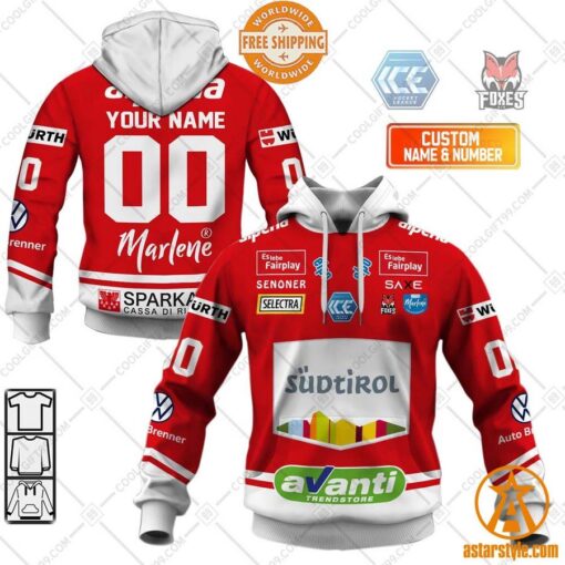 Ice Hockey League HC Bozen Bolzano Foxes Home Jersey personalized Hoodie, Shirt, Sweatshirt