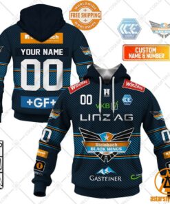 Ice Hockey League Steinbach Black Wings Linz Home Jersey personalized Hoodie, Shirt, Sweatshirt