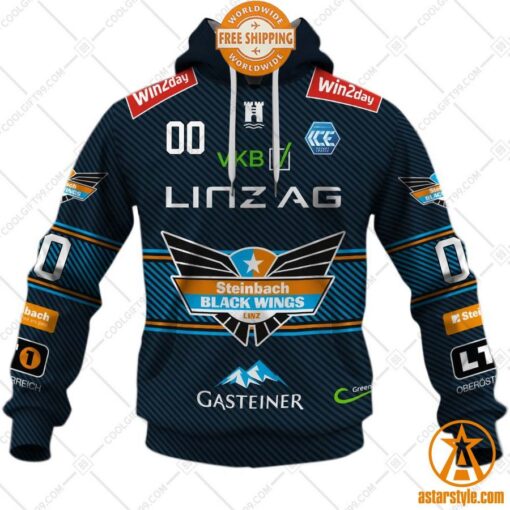 Ice Hockey League Steinbach Black Wings Linz Home Jersey personalized Hoodie, Shirt, Sweatshirt