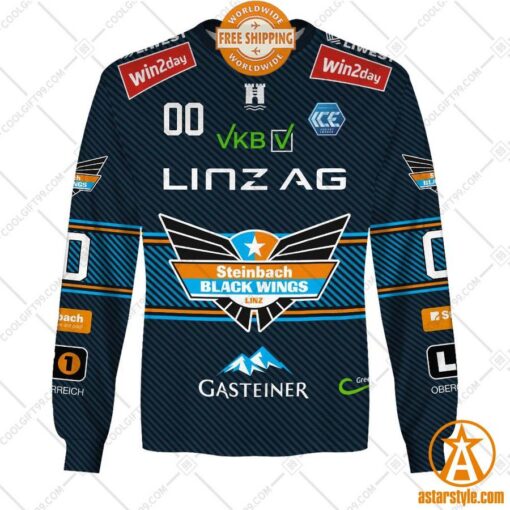 Ice Hockey League Steinbach Black Wings Linz Home Jersey personalized Hoodie, Shirt, Sweatshirt