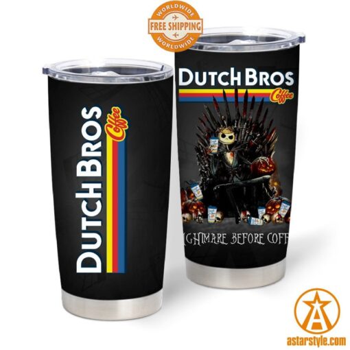 Jack Skellington Dutch Bros Coffee Nightmare Before Coffee Tumber