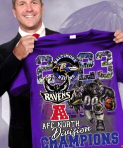 John Harbaugh Baltimore Ravens AFC North Division Champions Shirt