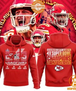 Kansas City Chiefs 4X Super Bowl Champions Hoodie