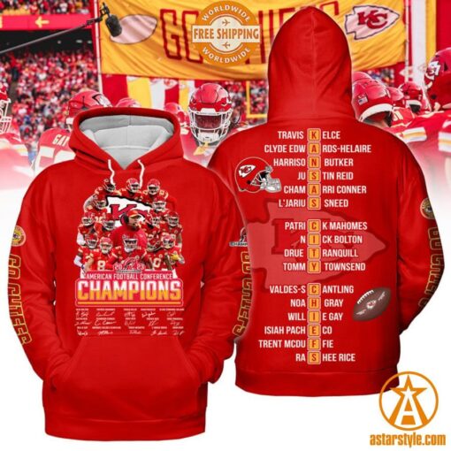 Kansas City Chiefs American Football Conference Champions Hoodie