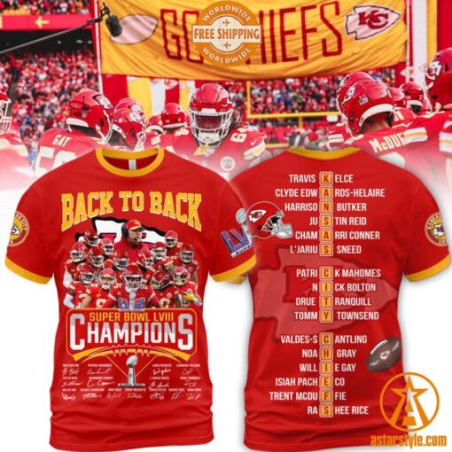 Kansas City Chiefs Back To Back Super Bowl LVIII Champions Shirt