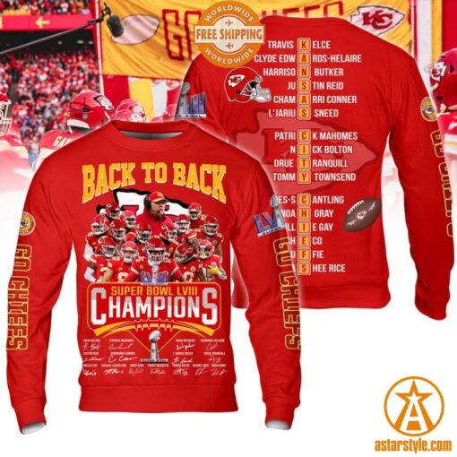 Kansas City Chiefs Back To Back Super Bowl LVIII Champions Shirt