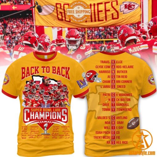 Kansas City Chiefs Back To Back Super Bowl LVIII Champions Shirt