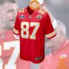 kansas city chiefs travis kelce super bowl lviii football jersey 2 535