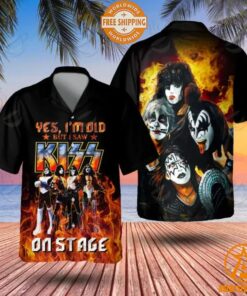 Kiss Band Yes I’m Old But I Saw On Stage Hawaiian Shirt