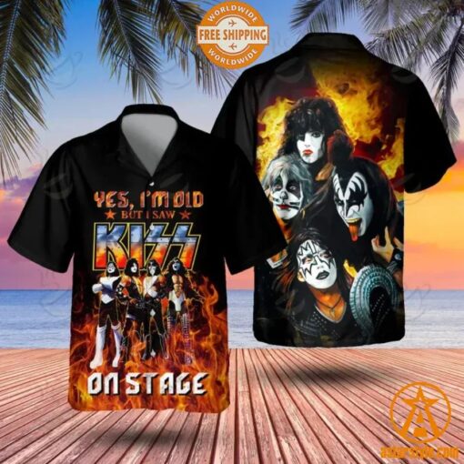 Kiss Band Yes I’m Old But I Saw On Stage Hawaiian Shirt