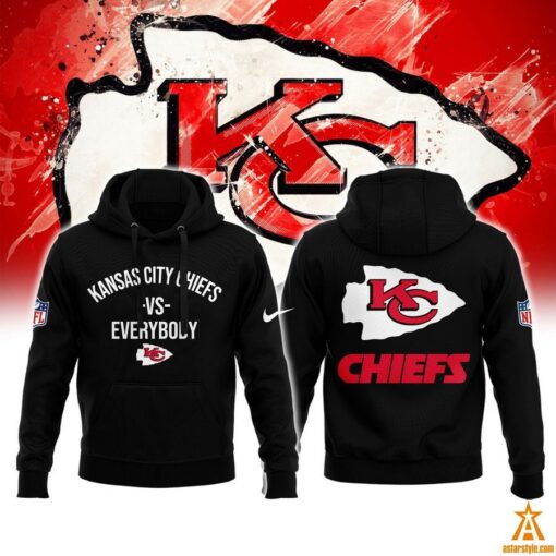 NFL Kansas City Chiefs vs Everbody black Hoodie