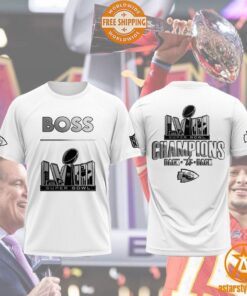 Patrick Mahomes Boss Kansas City Chiefs Super Bowl LVIII Champions Shirt