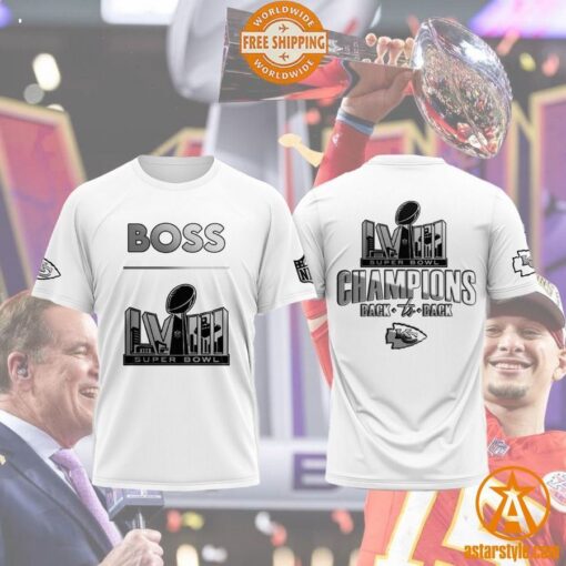 Patrick Mahomes Boss Kansas City Chiefs Super Bowl LVIII Champions Shirt