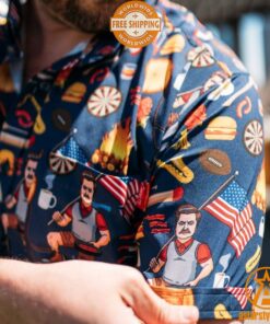 Ron Swanson Parks and Recreation Hawaiian Shirt