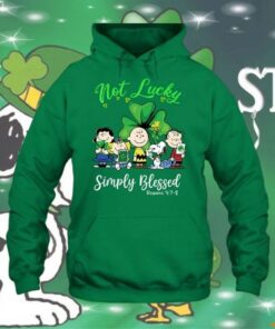 Snoopy and Friend Not Lucky Simply Blessed St Patrick Day Shirt