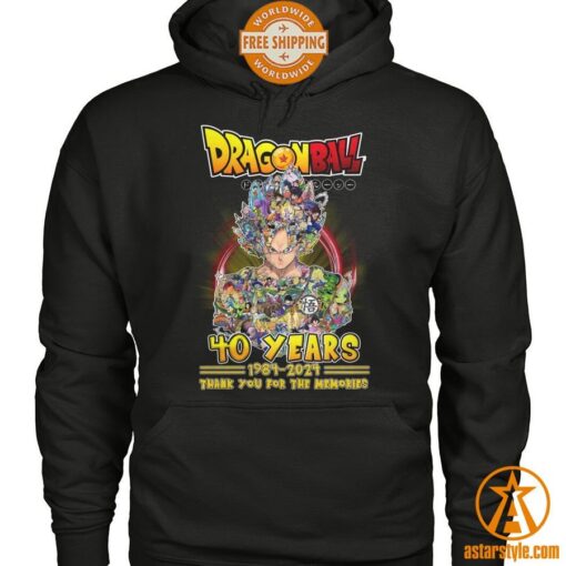 Son Goku Dragon Ball Thank You For The Memories 40 Years Hoodie