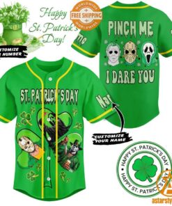 St Patrick’s Day Horror Characters CUSTOM Baseball Jersey