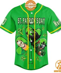 St Patrick’s Day Horror Characters CUSTOM Baseball Jersey