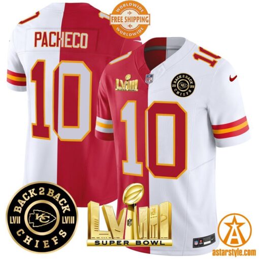 Super Bowl LVIII Back 2 Back Kansas City Chiefs Football Jersey