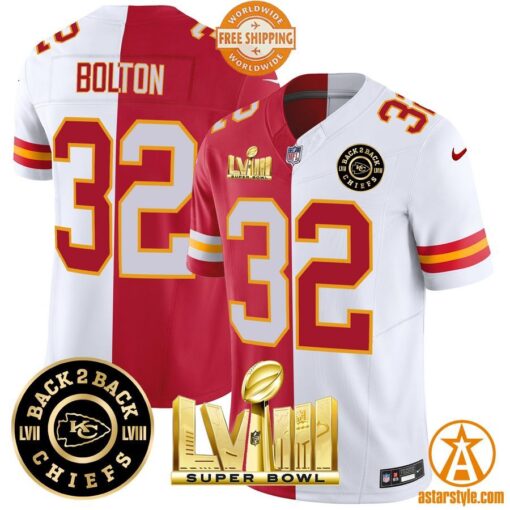 Super Bowl LVIII Back 2 Back Kansas City Chiefs Football Jersey